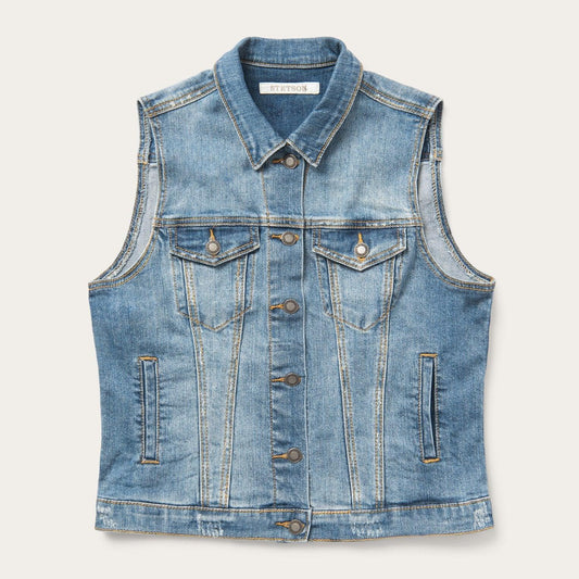 Stetson Classic Sleeveless Denim Vest - Flyclothing LLC