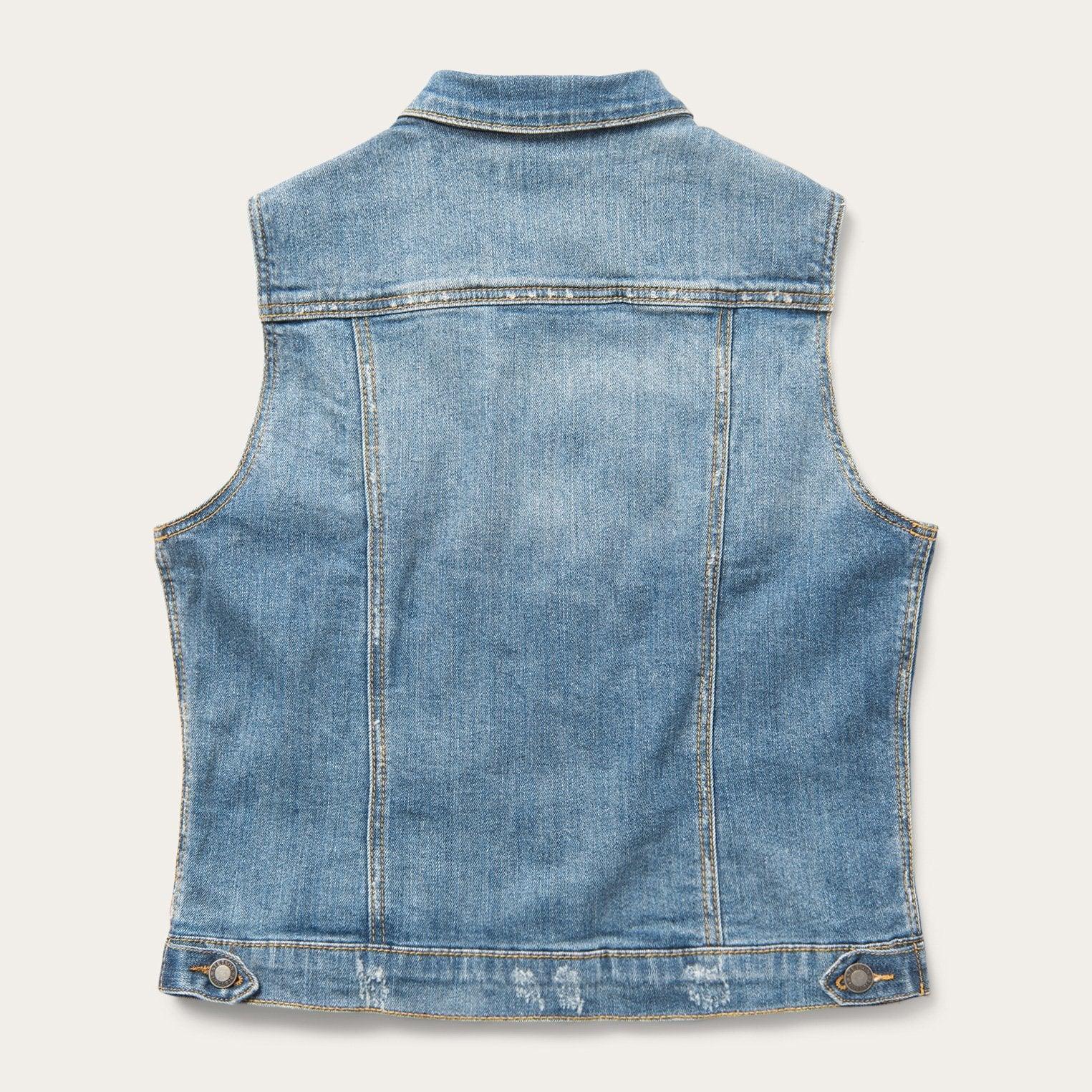 Stetson Classic Sleeveless Denim Vest - Flyclothing LLC