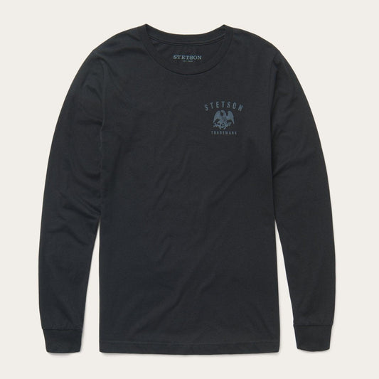 Stetson Black Long Sleeve Jersey T-Shirt - Flyclothing LLC