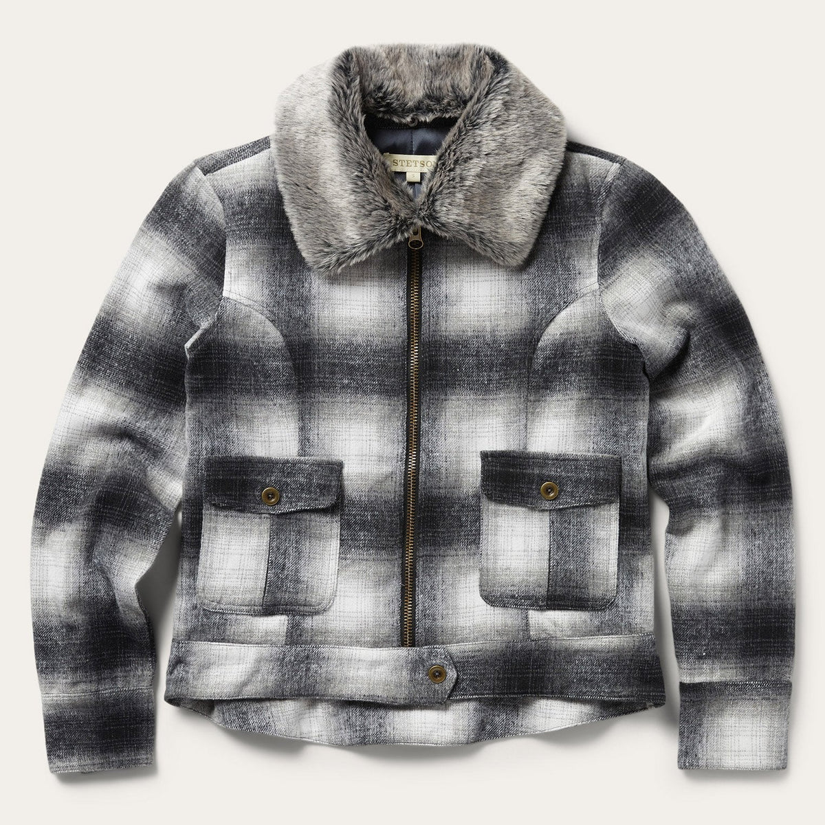 Stetson Plaid Cropped Jacket