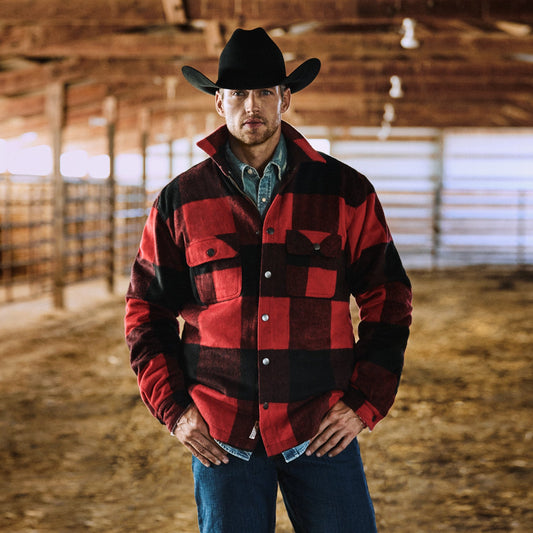 Stetson Buffalo Plaid Western Coat - Flyclothing LLC