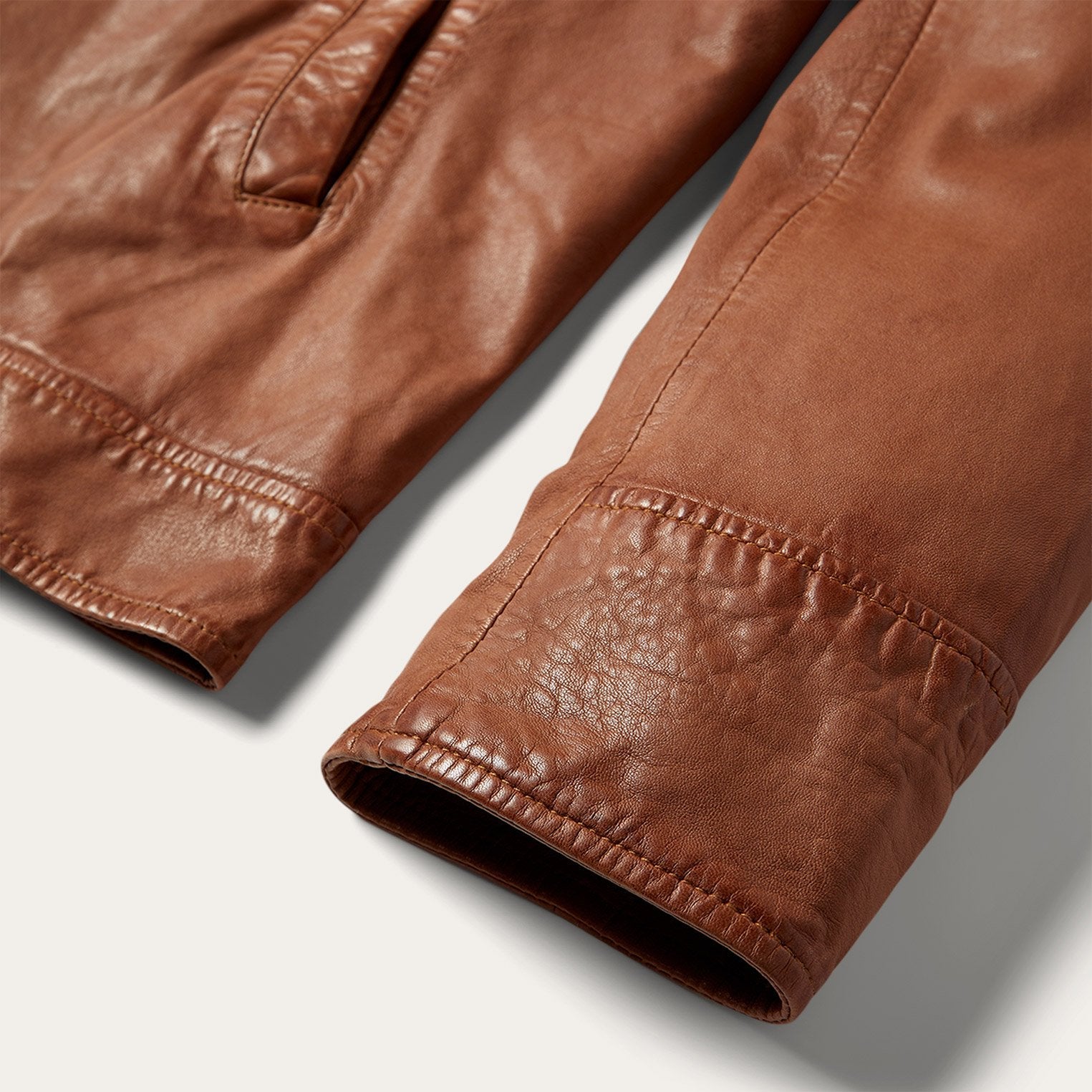 Stetson Zip-Front Lightweight Leather Jacket