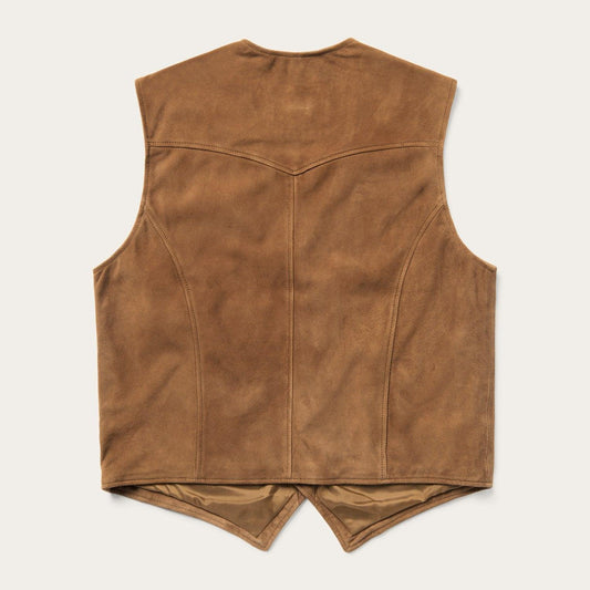 Stetson Suede Leather Snap Front Vest - Flyclothing LLC