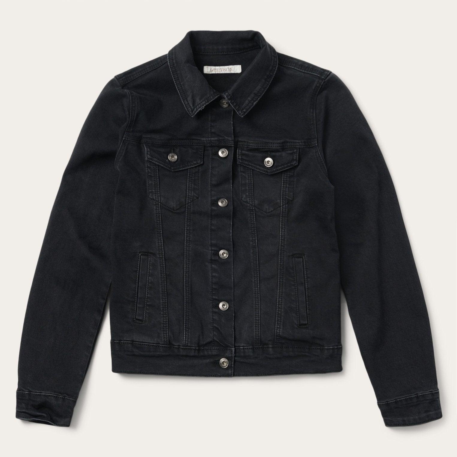 Stetson Black Denim Jacket - Flyclothing LLC