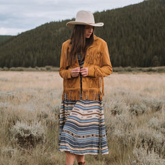 Stetson Tan Fringe Suede Jacket