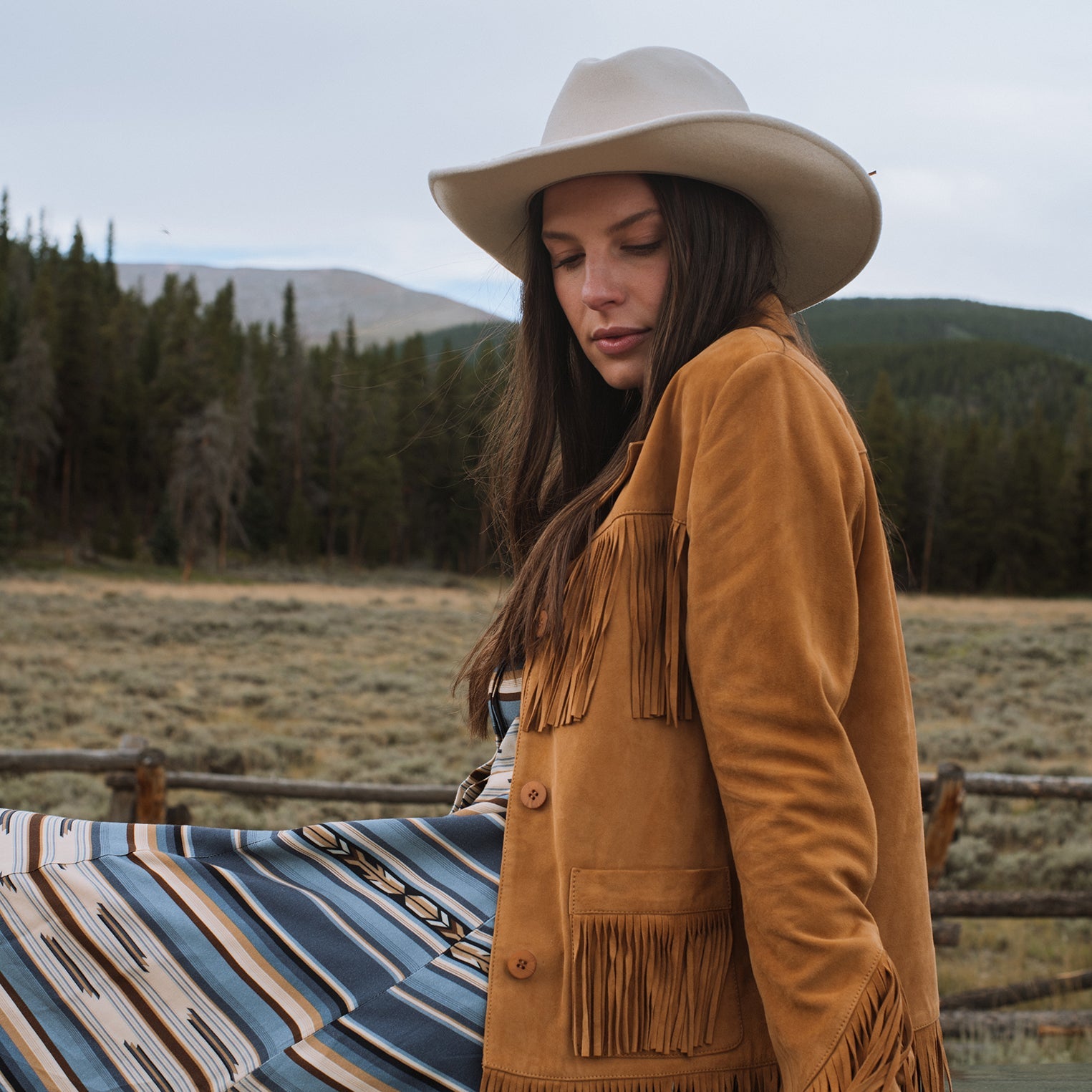 Stetson Tan Fringe Suede Jacket