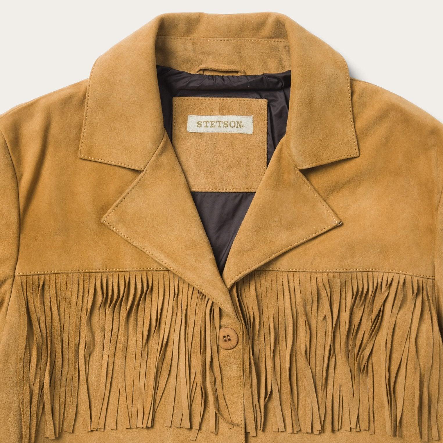 Stetson Tan Fringe Suede Jacket