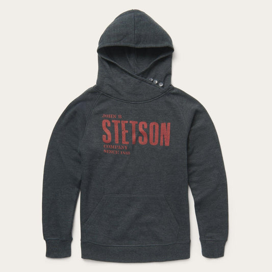 Stetson Charcoal Heather Hooded Sweatshirt - Flyclothing LLC