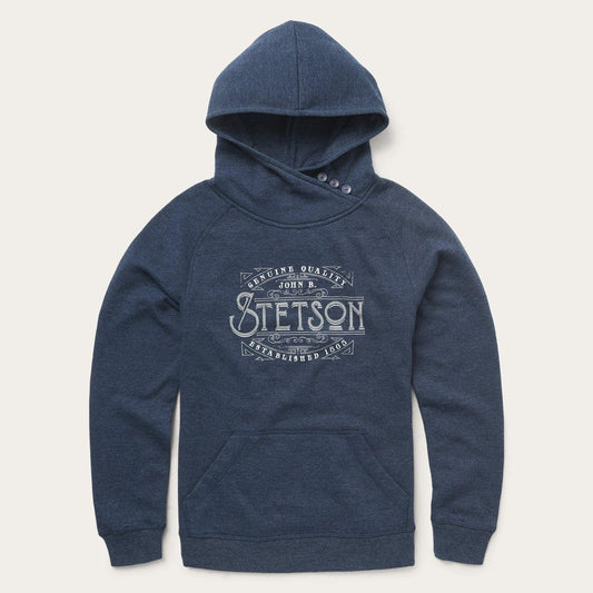 Stetson Navy Heather Hooded Sweatshirt - Flyclothing LLC