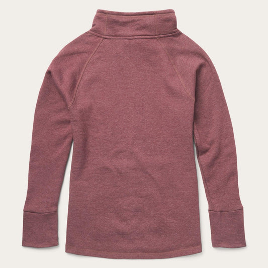 Stetson Burgundy Heather Fleece Knit Funnel Neck Sweatshirt - Flyclothing LLC