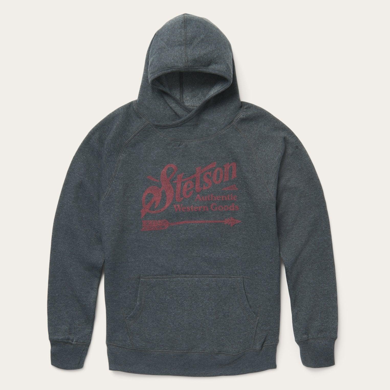 Stetson Charcoal Gray Fleece Knit Hooded Sweatshirt - Flyclothing LLC