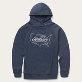 Stetson Navy Heather Fleece Knit Hooded Sweatshirt - Flyclothing LLC