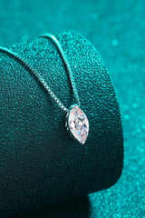 1 Carat Moissanite 925 Sterling Silver Necklace - Flyclothing LLC