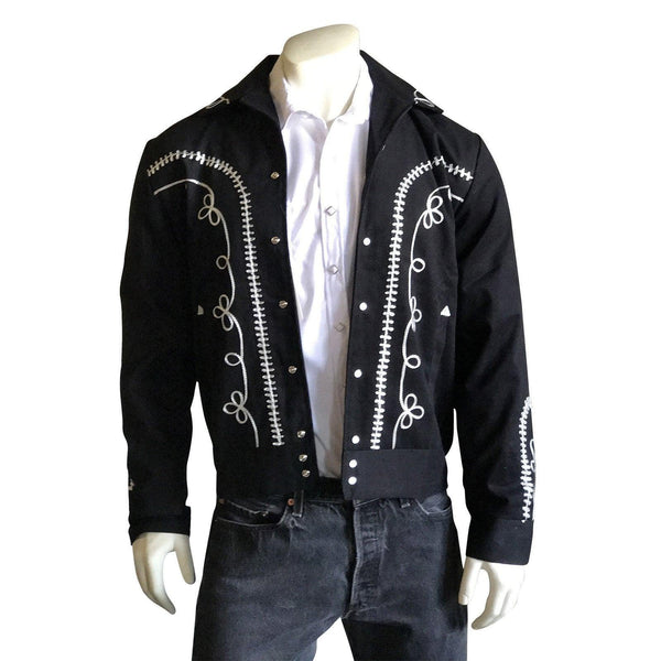 Rockmount Ranch Wear Mens Black Vintage Bolero Jacket