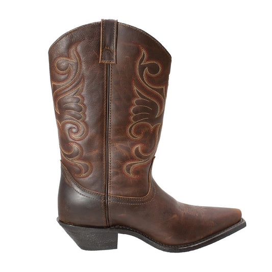 AdTec Women's 12" Full Grain Oiled Leather Western Boots Brown - Flyclothing LLC