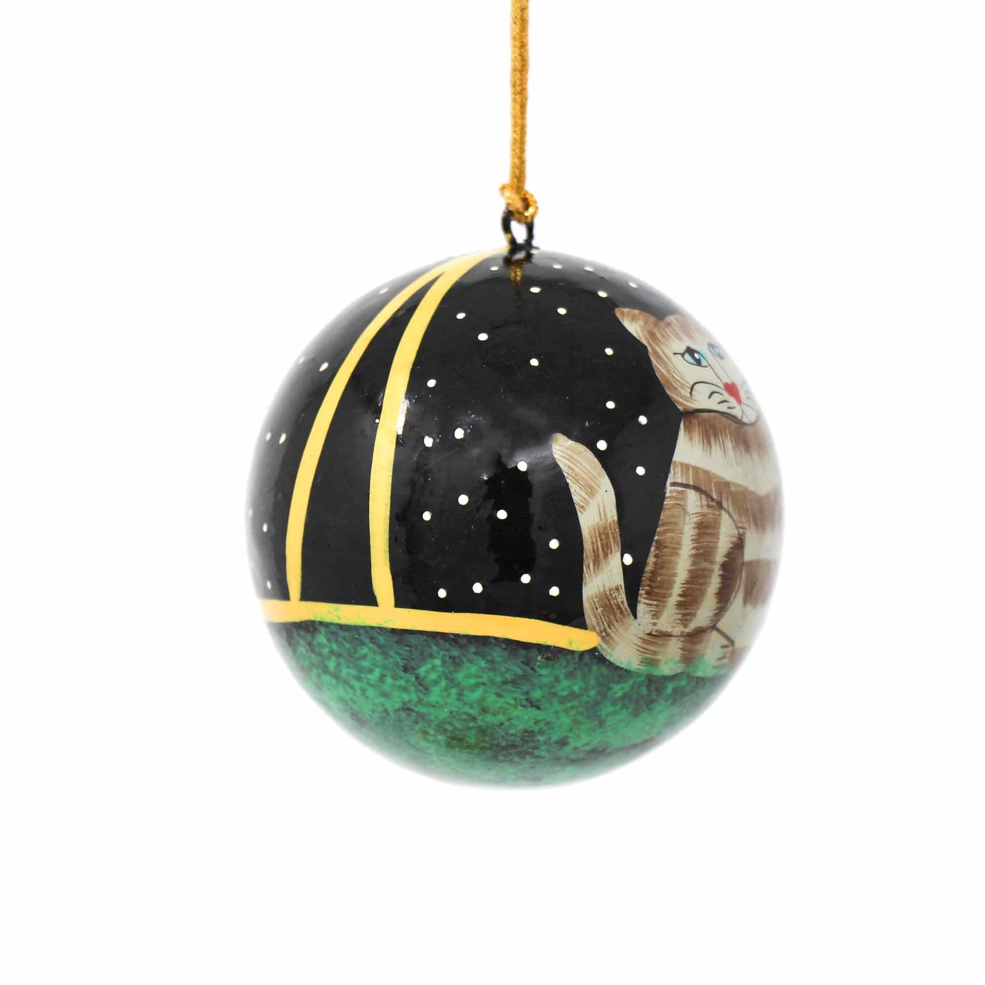 Handpainted Cat Ornaments, Set of 2 - Flyclothing LLC