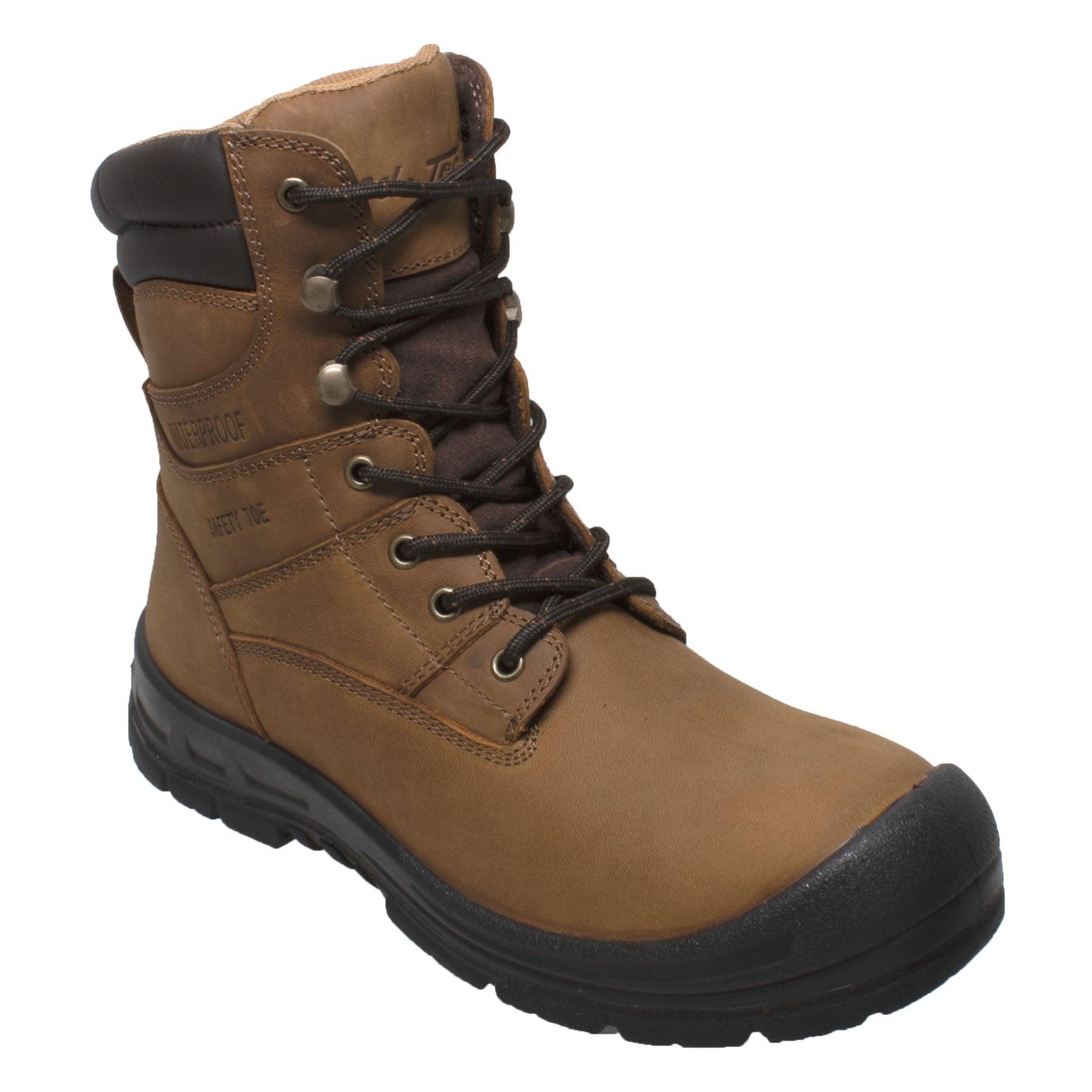 AdTec Men's 8" Steel Toe Waterproof Work Boot Brown - Flyclothing LLC