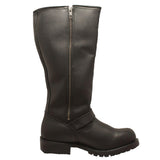 RideTecs Men's 16" Engineer Zipper Biker Boot Black - Flyclothing LLC