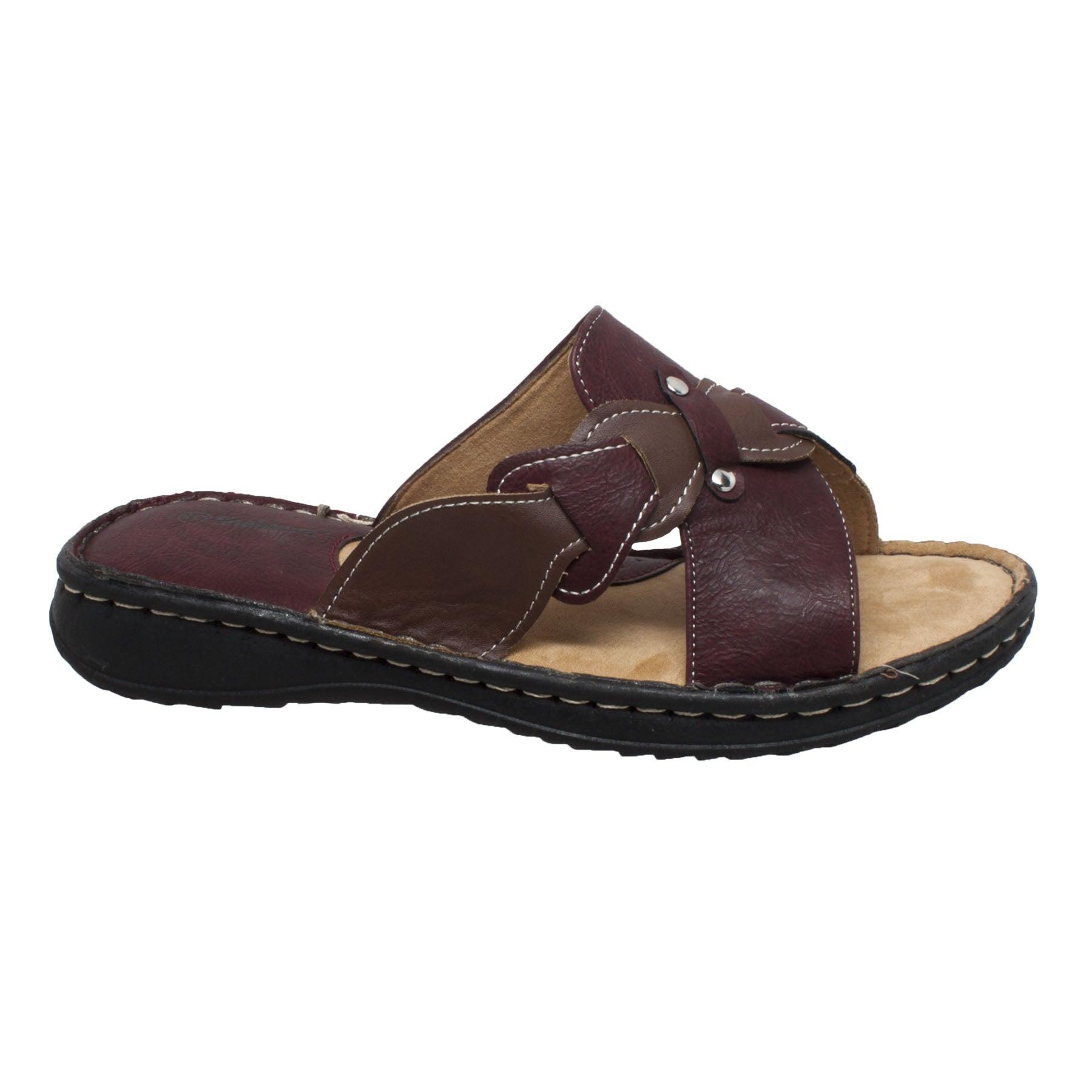 Shaboom Women's Comfort Sandal Red/Brown - Flyclothing LLC