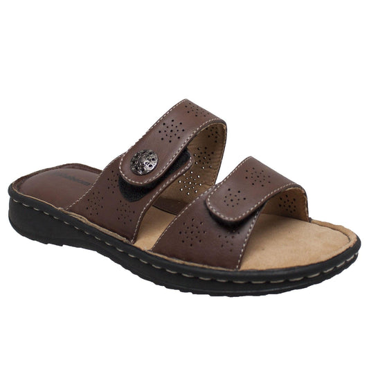 Shaboom Women's Comfort Slide Sandals Brown - Flyclothing LLC