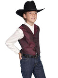 Scully BURGUNDY KIDS PAISLEY VEST - Flyclothing LLC