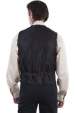 Scully BLACK NO LAPEL PAISLEY VEST - Flyclothing LLC