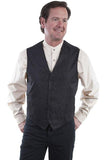 Scully BLACK NO LAPEL PAISLEY VEST - Flyclothing LLC