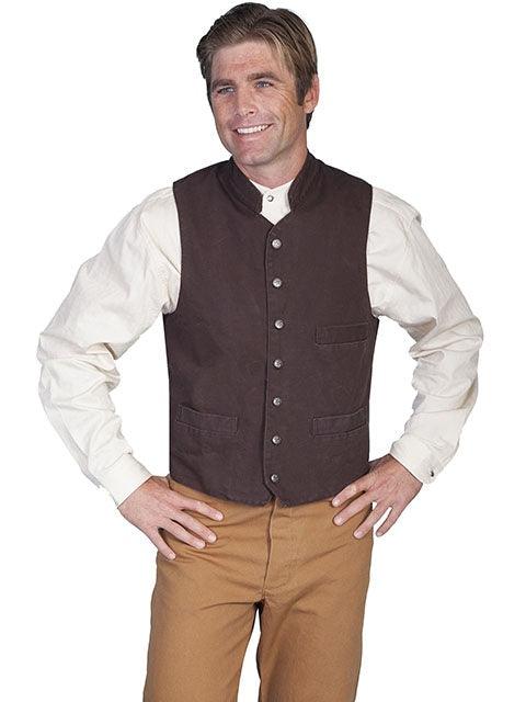 Scully WALNUT STANDUP ROUND COLLAR VEST - Flyclothing LLC