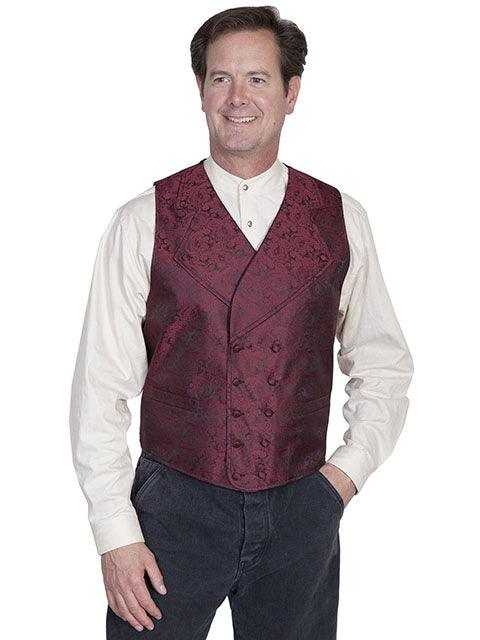 Scully BURGUNDY SELF BACKED VEST - Flyclothing LLC