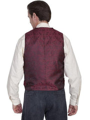 Scully BURGUNDY SELF BACKED VEST - Flyclothing LLC