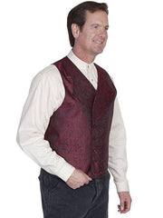 Scully BURGUNDY SELF BACKED VEST - Flyclothing LLC