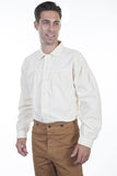 Scully IVORY TWO BUTTON PLACKET SHIRT - Scully Leather