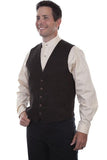 Scully BROWN TWEED NO LAPEL POINT BOTTOM VEST - Flyclothing LLC