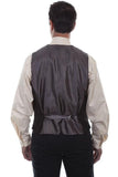 Scully BROWN TWEED NO LAPEL POINT BOTTOM VEST - Flyclothing LLC