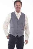 Scully HEATHER GREY PINSTRIPE POINT BOTTOM VEST - Flyclothing LLC