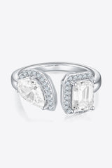 1 Carat Moissanite 925 Sterling Silver Open Ring - Flyclothing LLC