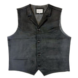 Rockmount Clothing Men's Black Suede Cloth Vest - Rockmount Clothing