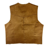 Rockmount Clothing Men's Tan Suede Cloth Leather Vest - Rockmount Clothing