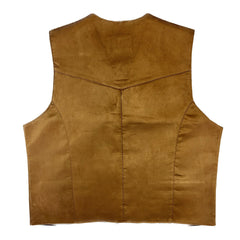 Rockmount Clothing Men's Tan Suede Cloth Leather Vest