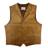 Rockmount Clothing Men's Tan Suede Cloth Leather Vest - Rockmount Clothing