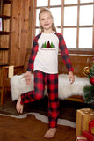 MERRY CHRISTMAS Graphic Top and Plaid Pants Set - Flyclothing LLC