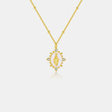 18K Gold-Plated Spring Ring Closure Pendant Necklace - Flyclothing LLC