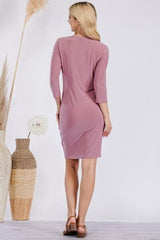 Celeste Full Size Round Neck Long Sleeve Slim Dress - Trendsi