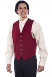 Scully BURGUNDY WOOL BLEND POINT BOTTOM VEST - Flyclothing LLC