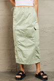 HYFVE Just In Time High Waisted Cargo Midi Skirt - Flyclothing LLC