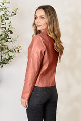 Mock Neck Zip Up Jacket - Flyclothing LLC