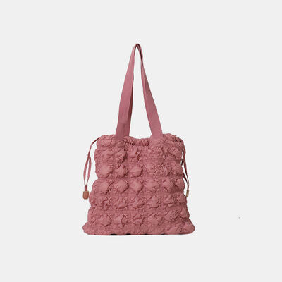 Drawstring Quilted Shoulder Bag - Flyclothing LLC