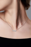 Moissanite Triangle Platinum-Plated Necklace - Flyclothing LLC