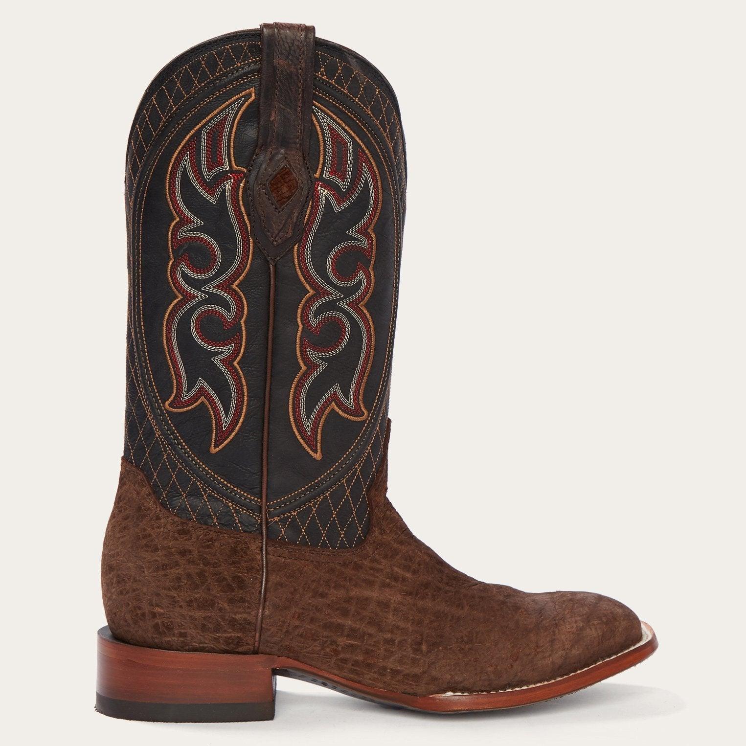 Stetson Butte Brown Hippopotamus Cowboy Boot - Flyclothing LLC