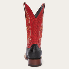 Stetson Arlington Black Teju Red Matte Cowboy Boot